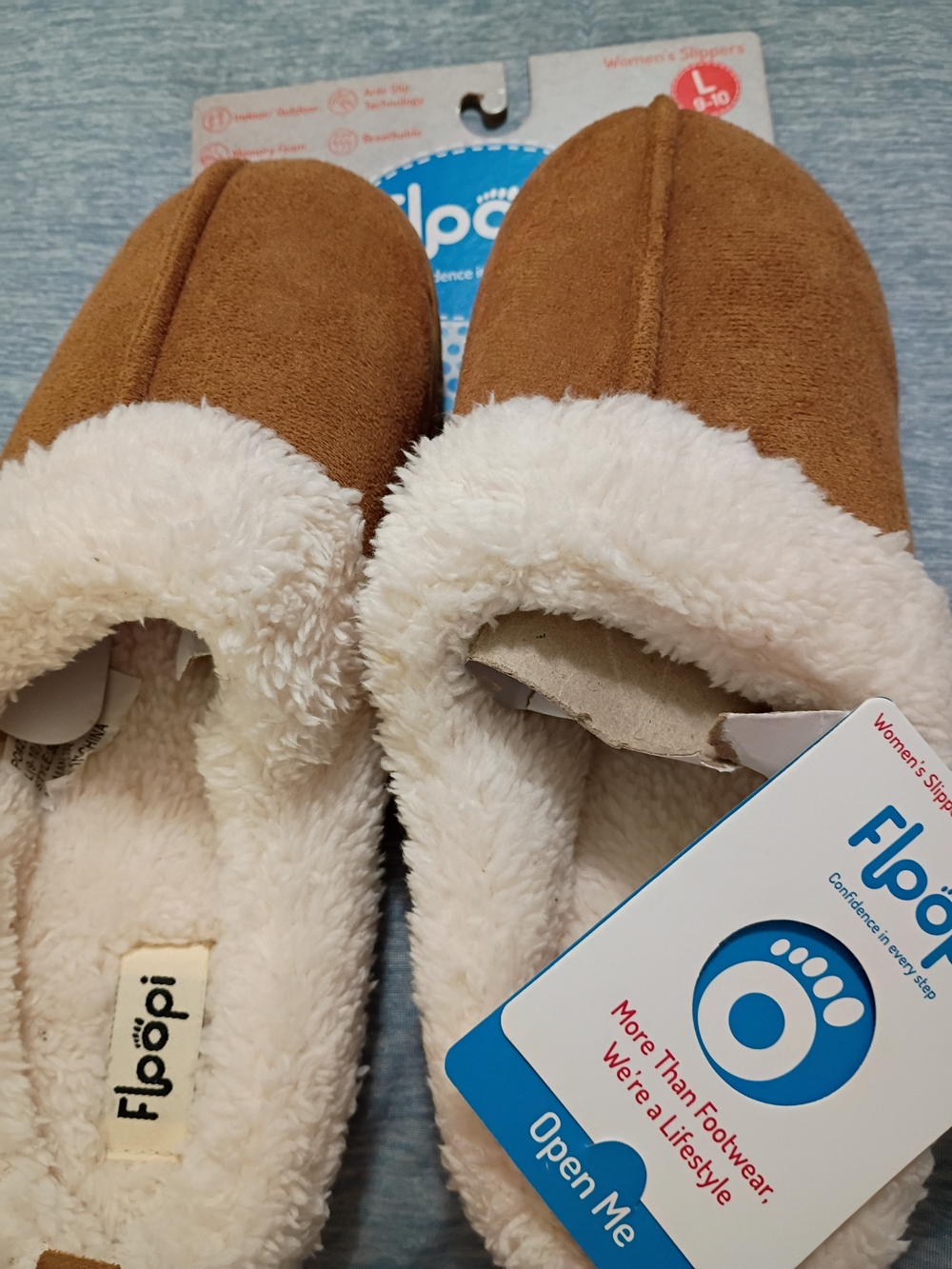 Floopi Women's Slip-On Slippers in Chestnut Brown
